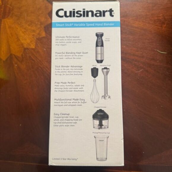 Cuisinart CSB-179 Smart Stick Variable Speed Hand Blender, Stainless Steel - Picture 2 of 4